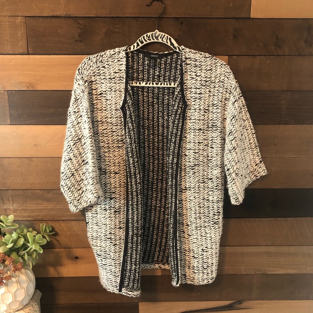 Forever 21 3/4 Sleeve Knit Cardigan